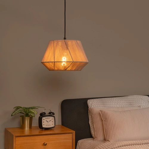 Lucide JESSICA - Lámpara colgante - 1xE27 - Gris - ambiente 1